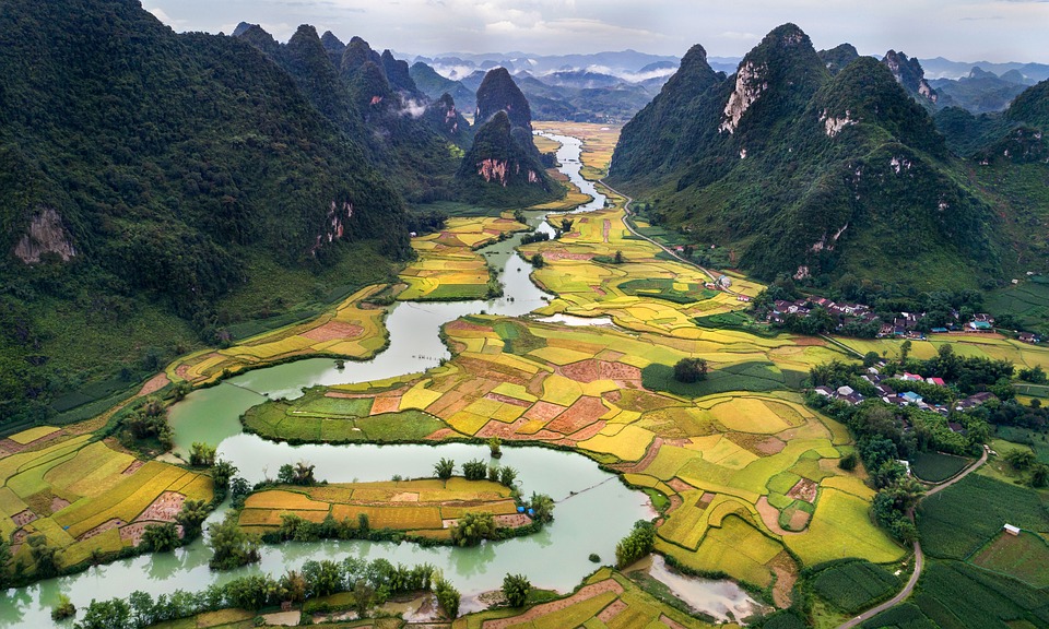 La vallée de Coc Xa au sud de Dong Khé dans la province de Cao Bang